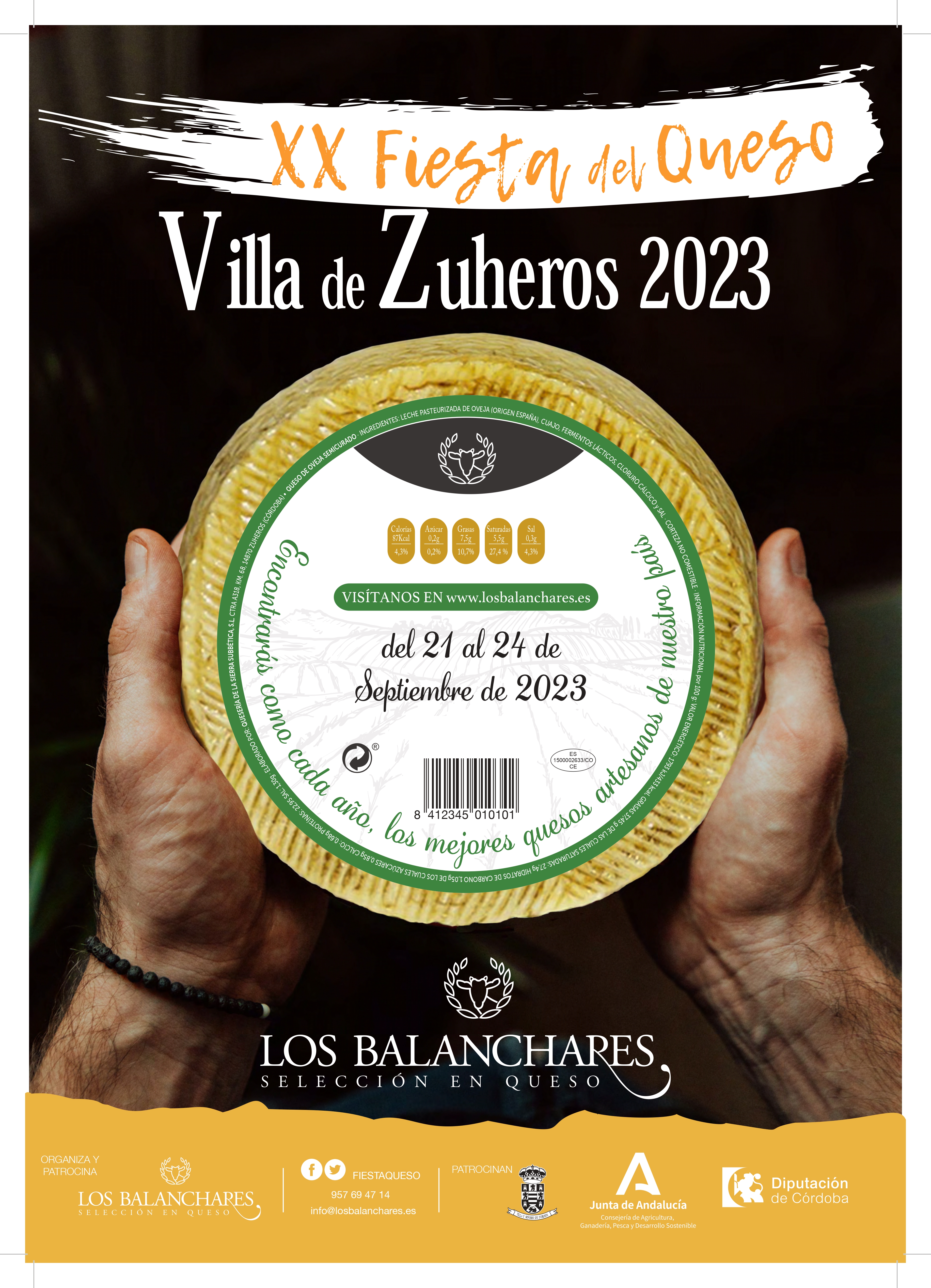 Feria del queso zuheros 2023 cartel